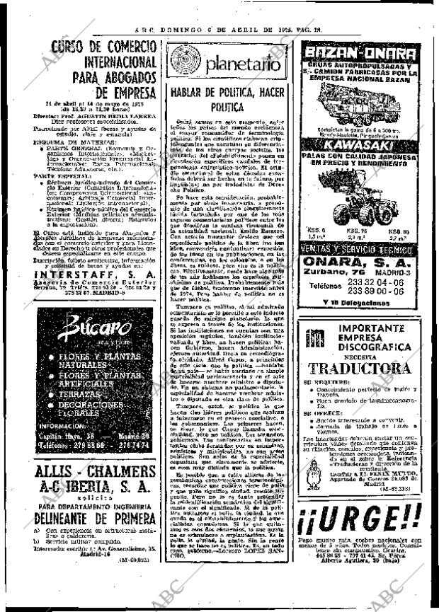 ABC MADRID 06-04-1975 página 18