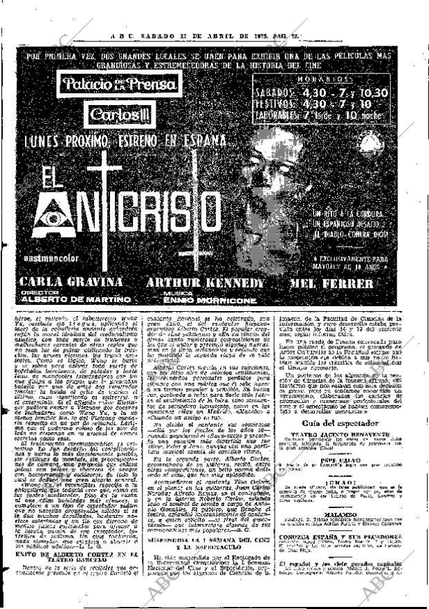 ABC MADRID 12-04-1975 página 72