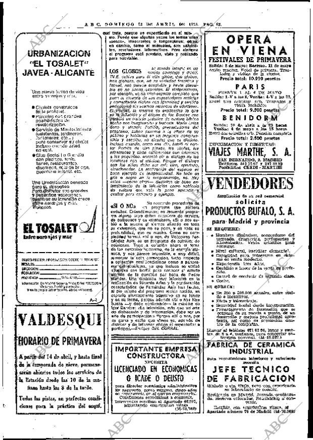 ABC MADRID 13-04-1975 página 62