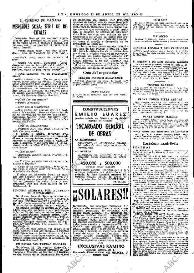 ABC MADRID 13-04-1975 página 65