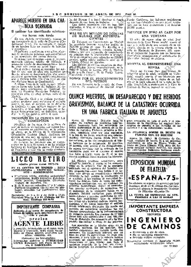 ABC MADRID 13-04-1975 página 98