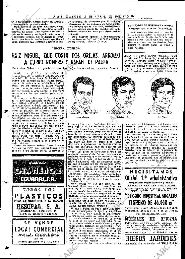 ABC MADRID 15-04-1975 página 116