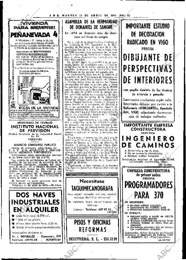 ABC MADRID 15-04-1975 página 62