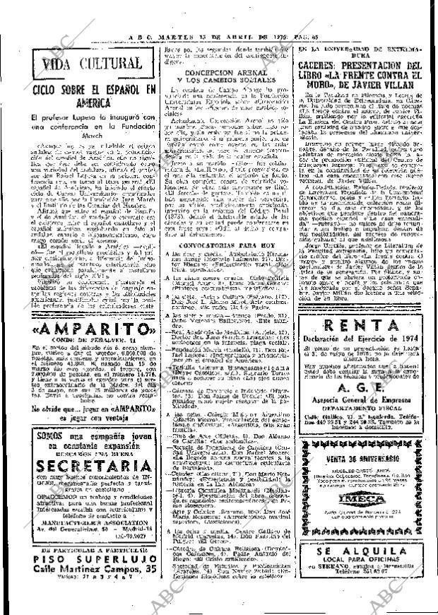 ABC MADRID 15-04-1975 página 65