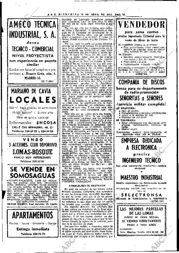 ABC MADRID 16-04-1975 página 28