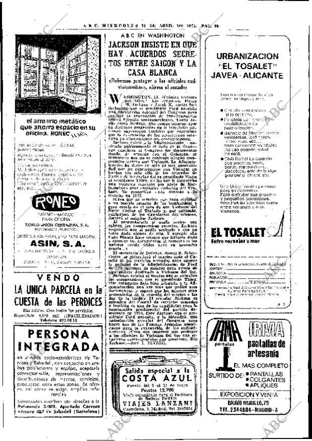 ABC MADRID 16-04-1975 página 40