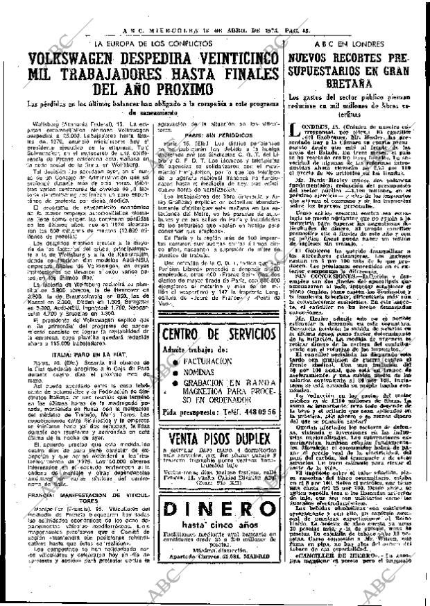 ABC MADRID 16-04-1975 página 43
