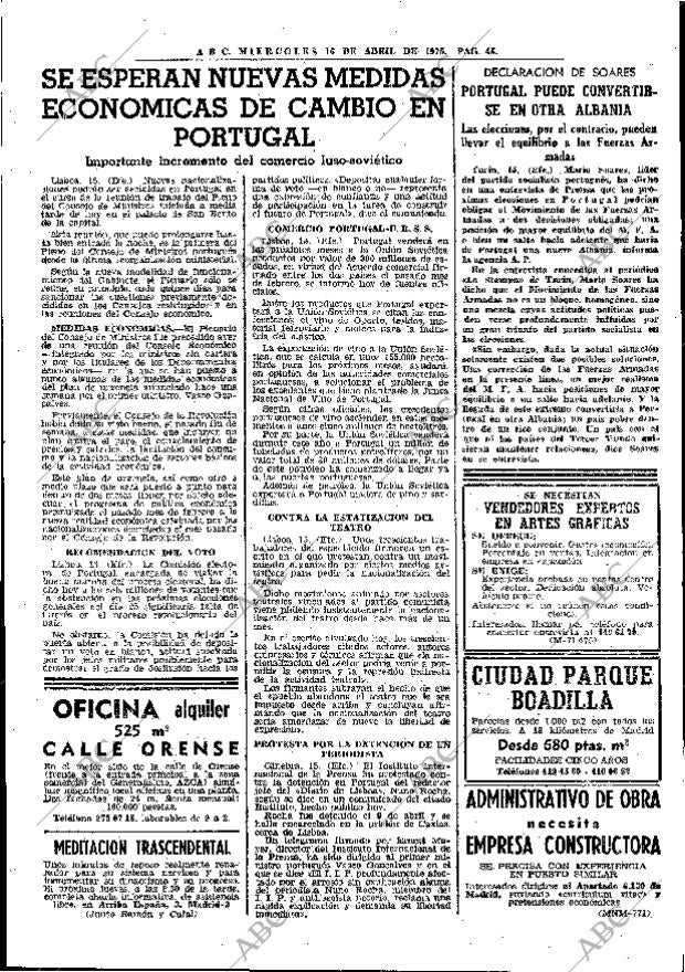 ABC MADRID 16-04-1975 página 45
