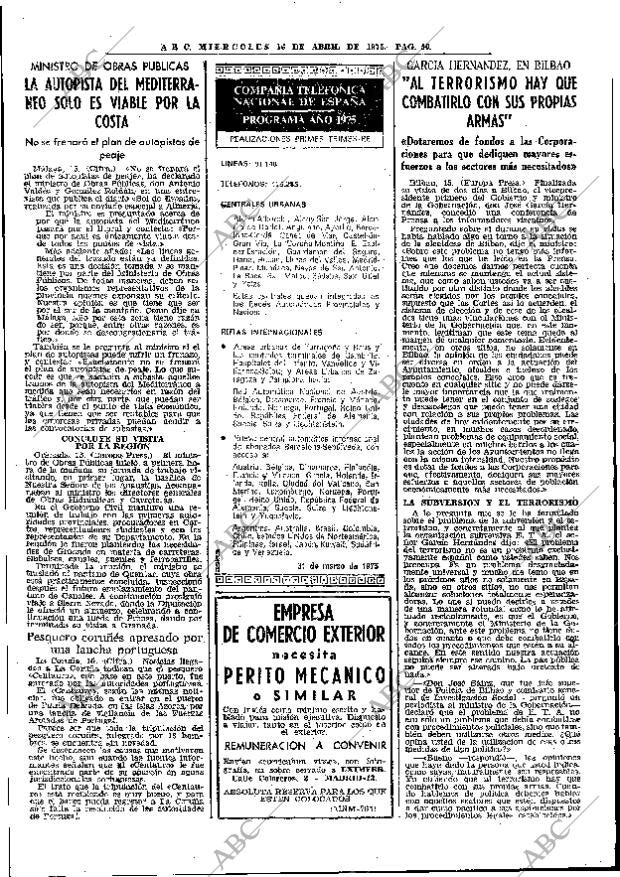 ABC MADRID 16-04-1975 página 50