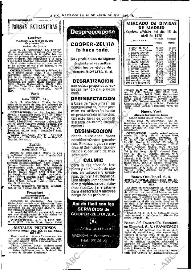ABC MADRID 16-04-1975 página 74