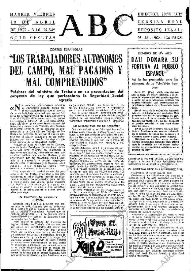 ABC MADRID 18-04-1975 página 25