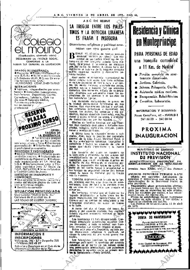 ABC MADRID 18-04-1975 página 44