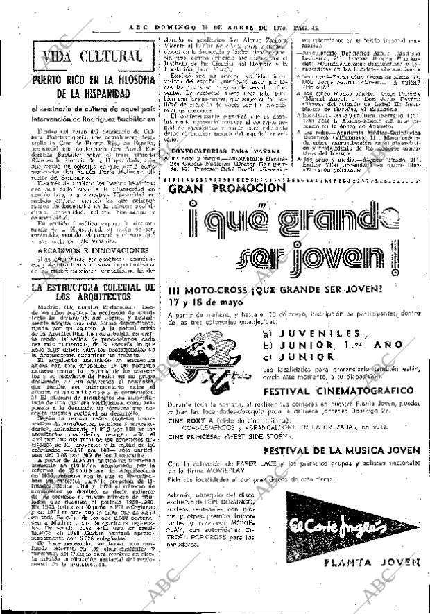 ABC MADRID 20-04-1975 página 45