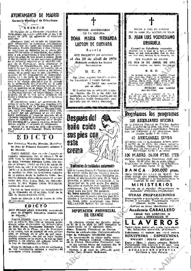 ABC MADRID 24-04-1975 página 105