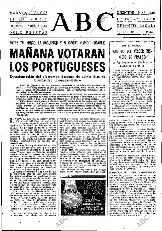 ABC MADRID 24-04-1975 página 25