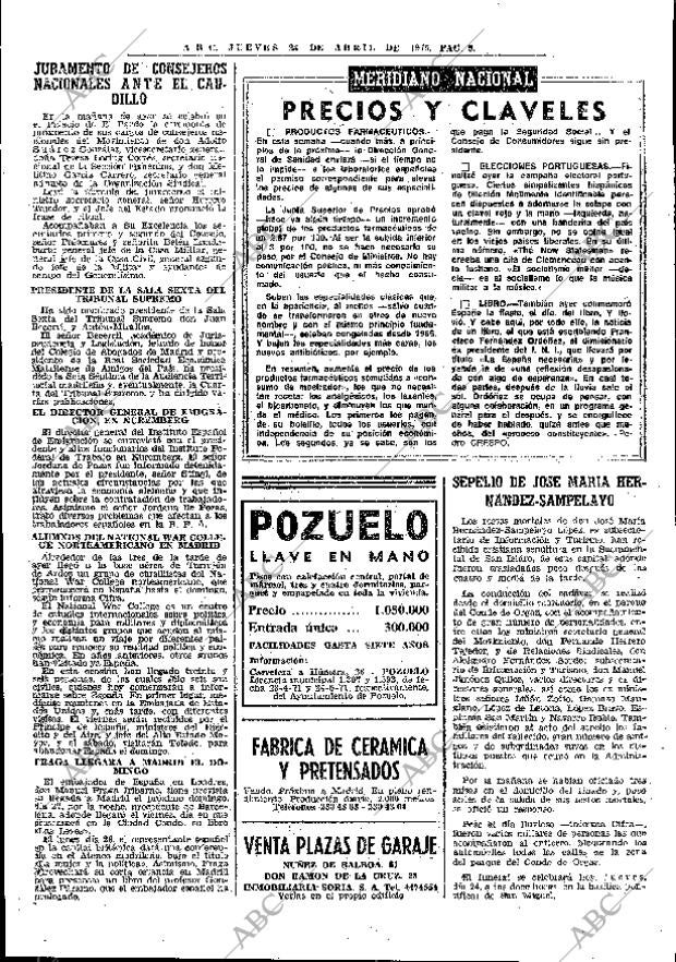 ABC MADRID 24-04-1975 página 33