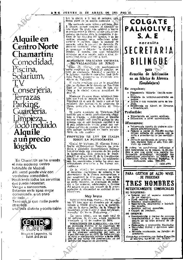 ABC MADRID 24-04-1975 página 56