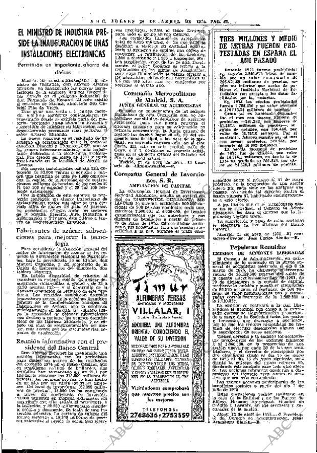 ABC MADRID 24-04-1975 página 71