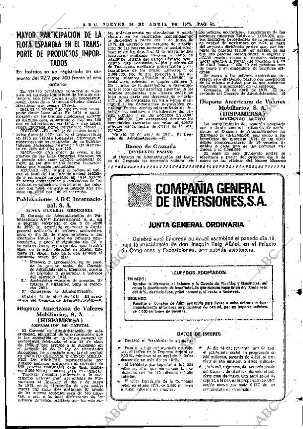 ABC MADRID 24-04-1975 página 75