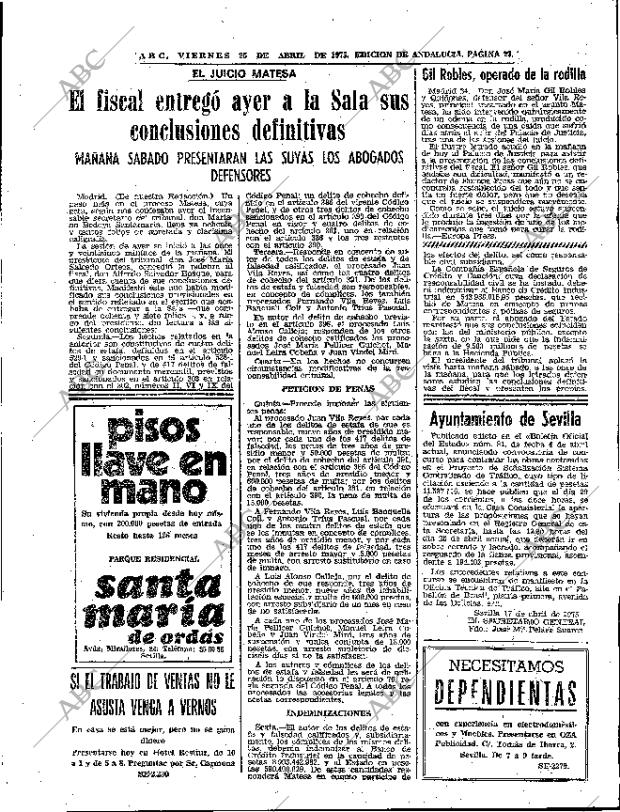 ABC SEVILLA 25-04-1975 página 27