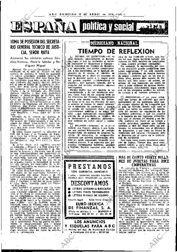 ABC MADRID 27-04-1975 página 21