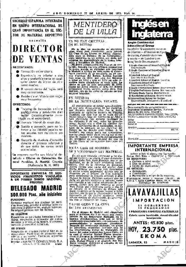 ABC MADRID 27-04-1975 página 42