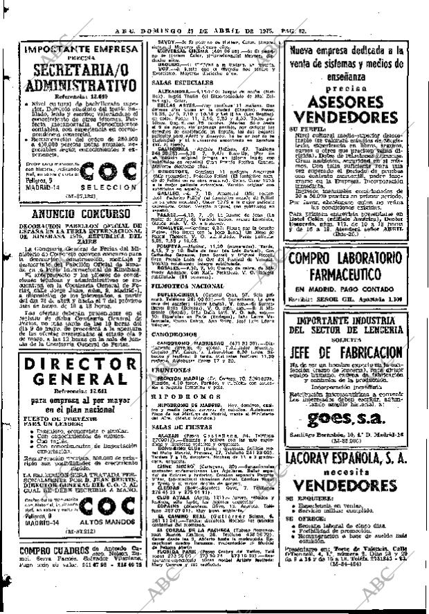 ABC MADRID 27-04-1975 página 78