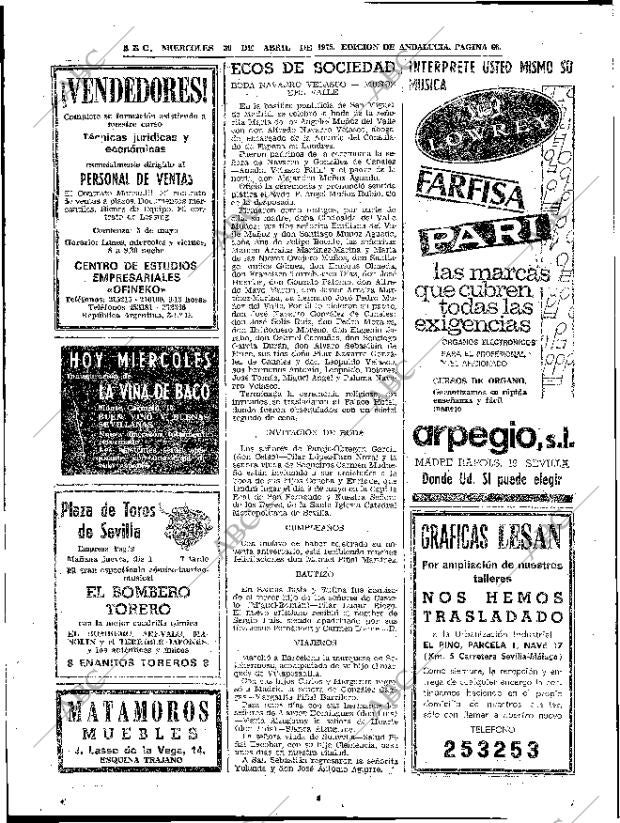 ABC SEVILLA 30-04-1975 página 60