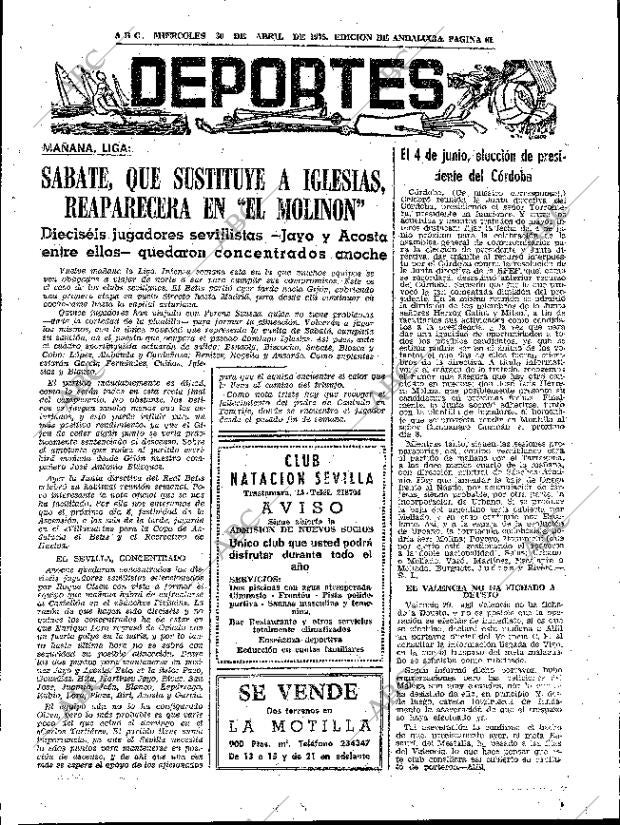 ABC SEVILLA 30-04-1975 página 61
