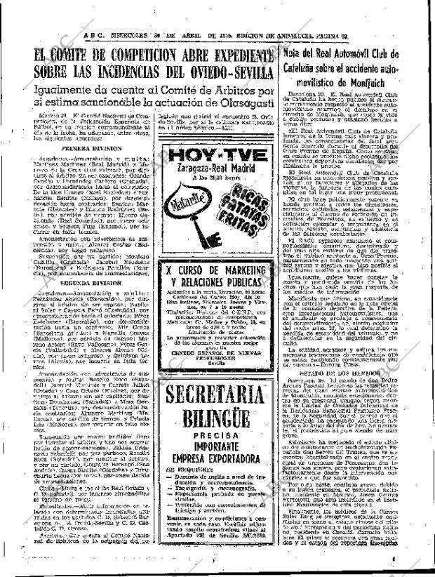 ABC SEVILLA 30-04-1975 página 63