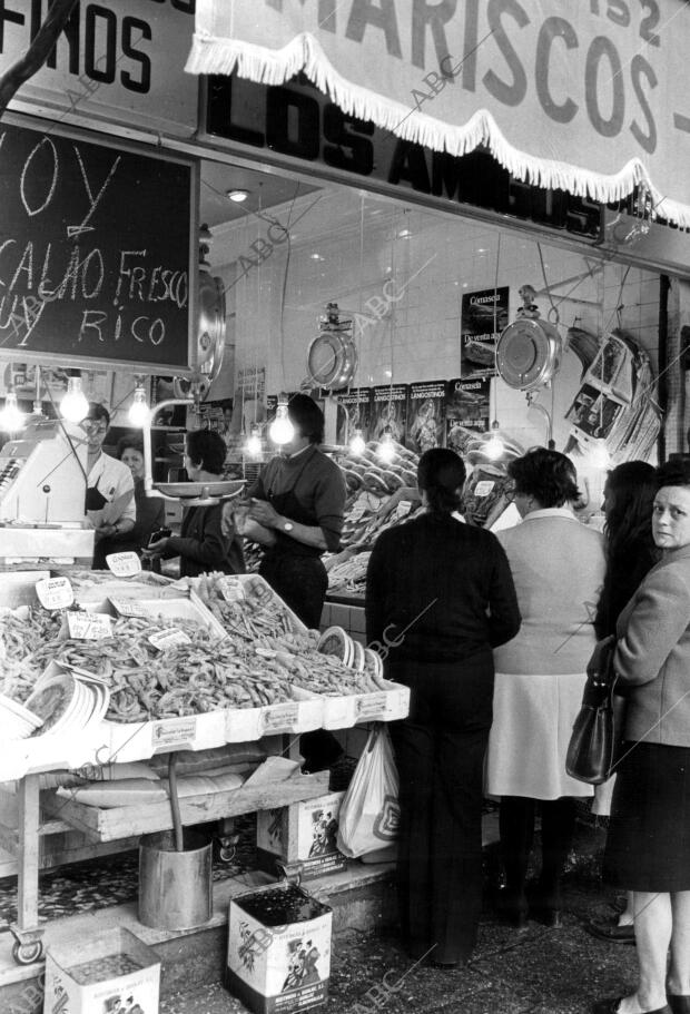 Pescadería de uno de los Mercados de Madrid