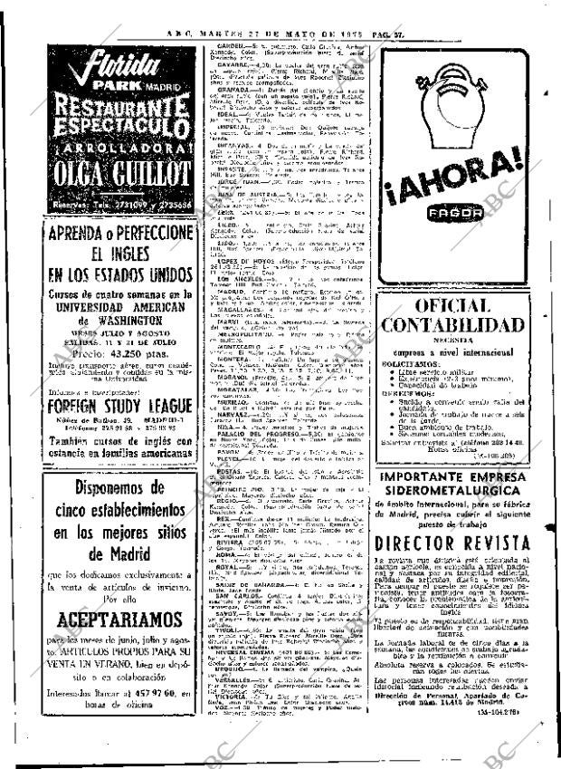 ABC MADRID 27-05-1975 página 87