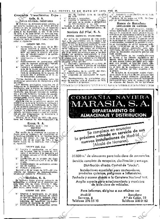 ABC MADRID 29-05-1975 página 67