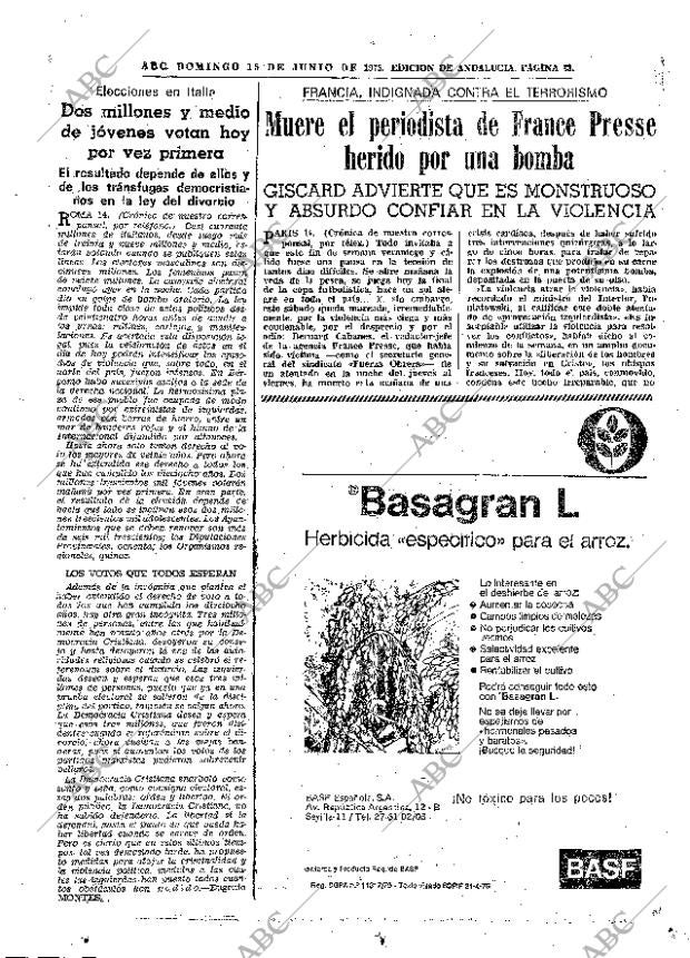 ABC SEVILLA 15-06-1975 página 23