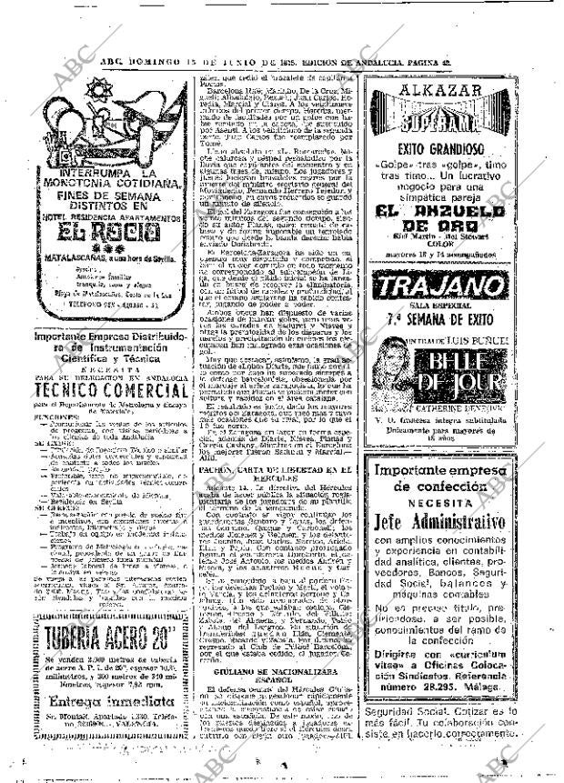 ABC SEVILLA 15-06-1975 página 42