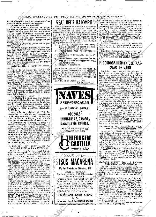 ABC SEVILLA 15-06-1975 página 44