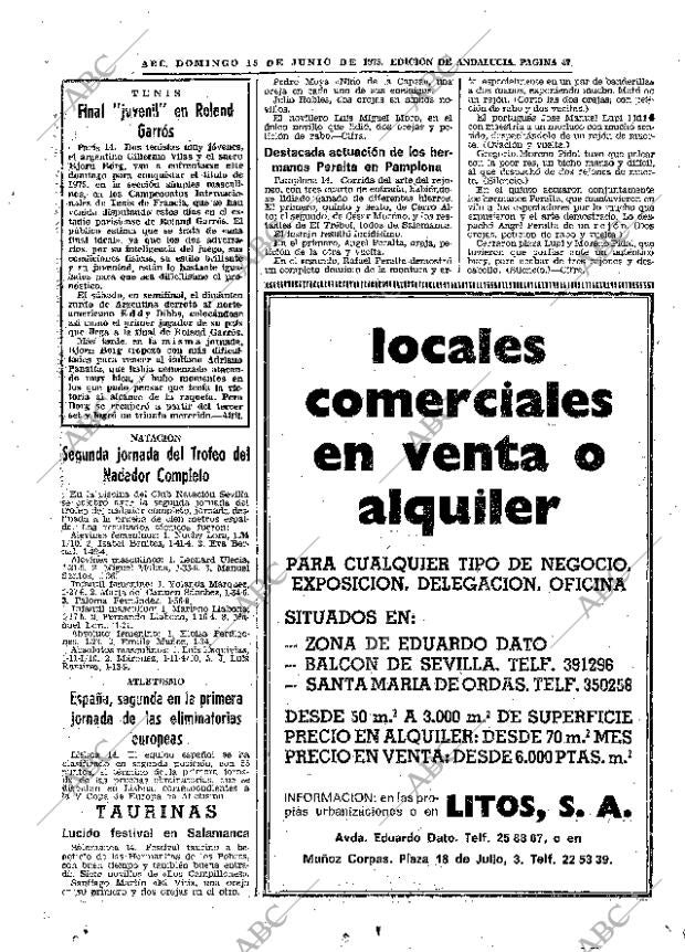 ABC SEVILLA 15-06-1975 página 47
