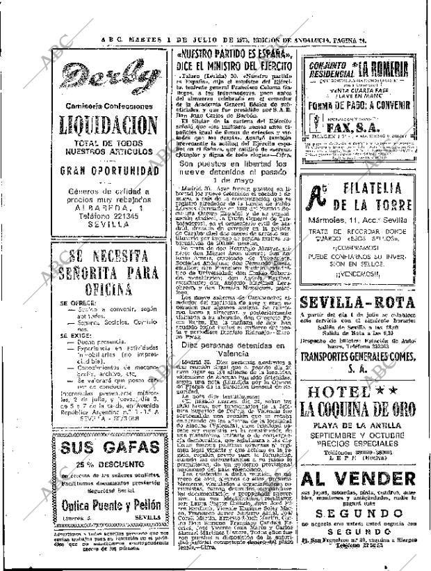 ABC SEVILLA 01-07-1975 página 24