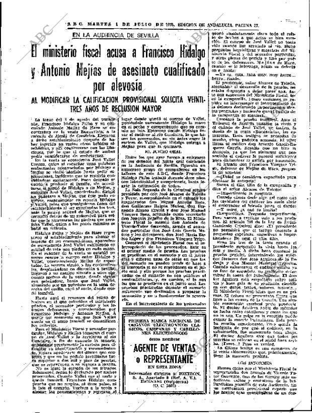 ABC SEVILLA 01-07-1975 página 27