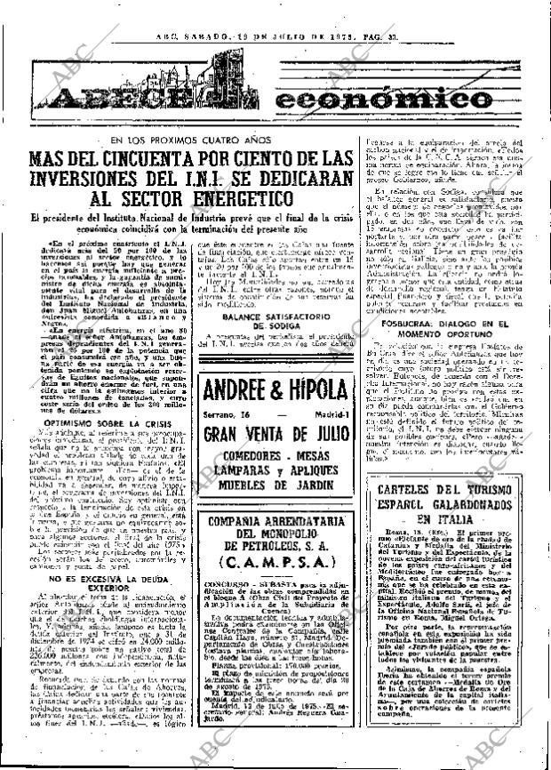 ABC MADRID 19-07-1975 página 45