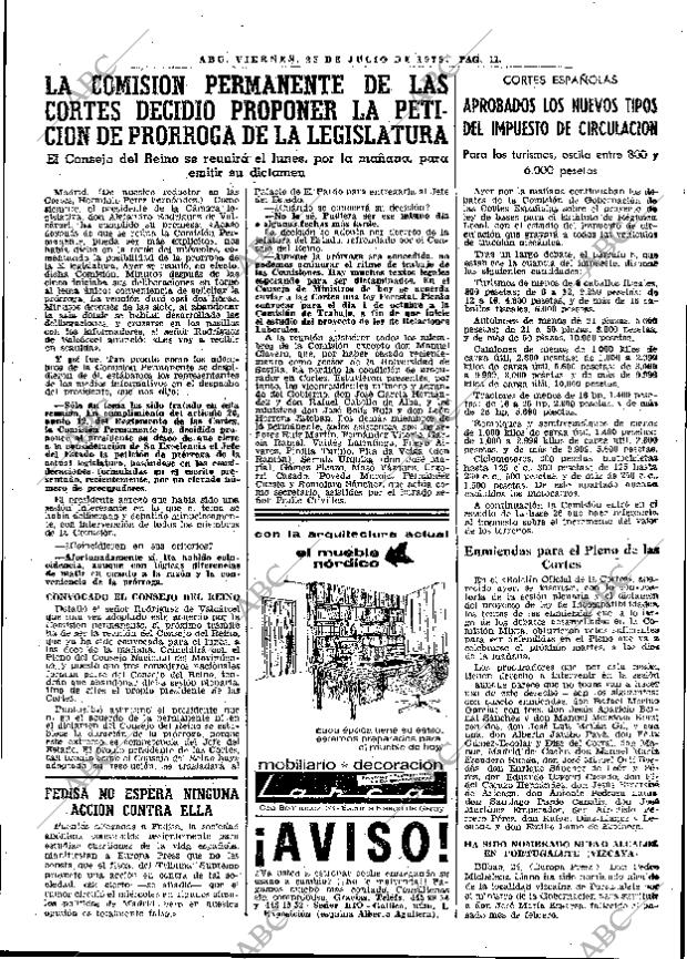 ABC MADRID 25-07-1975 página 23