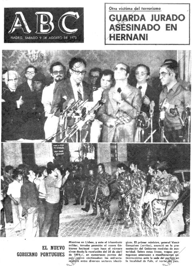 ABC MADRID 09-08-1975 página 1