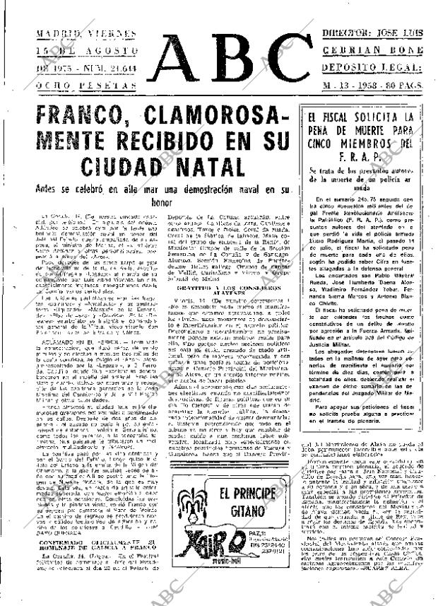 ABC MADRID 15-08-1975 página 13