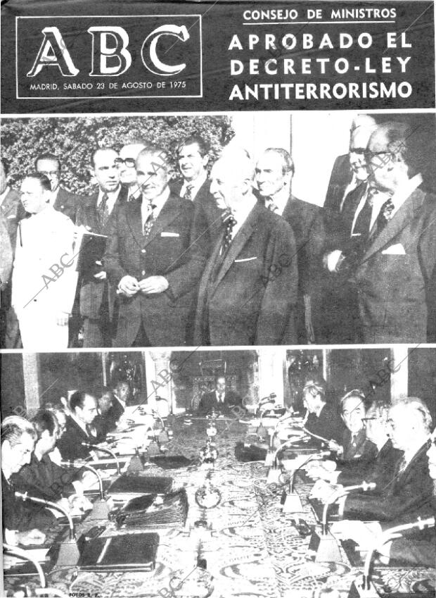 ABC MADRID 23-08-1975 página 1