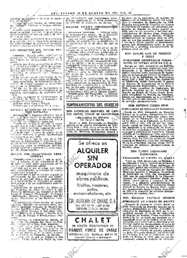ABC MADRID 23-08-1975 página 22