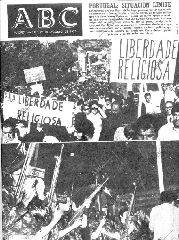 ABC MADRID 26-08-1975 página 1