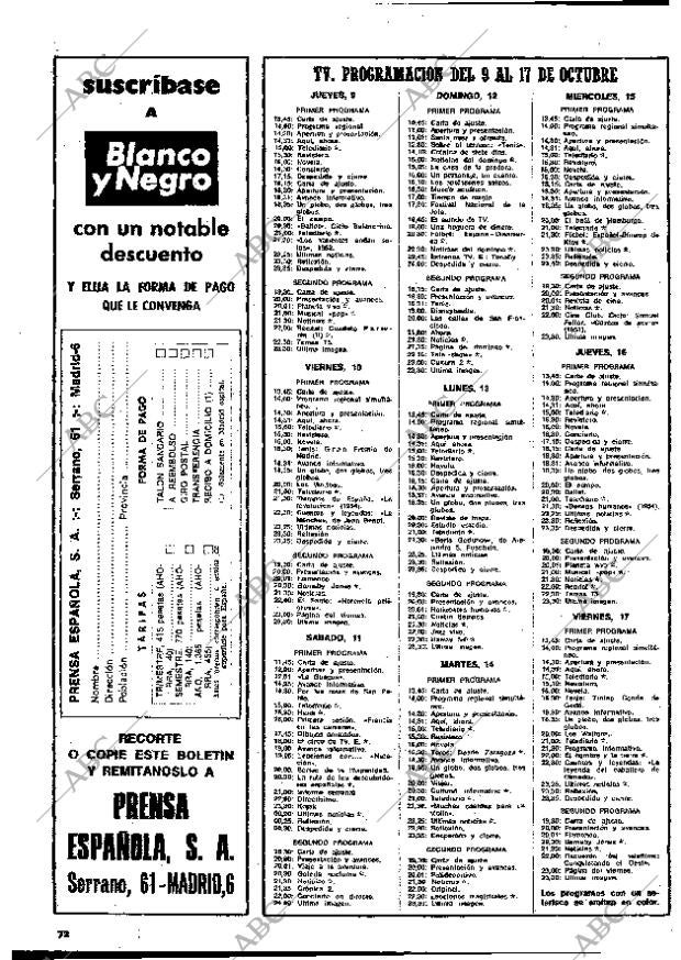 BLANCO Y NEGRO MADRID 11-10-1975 página 72