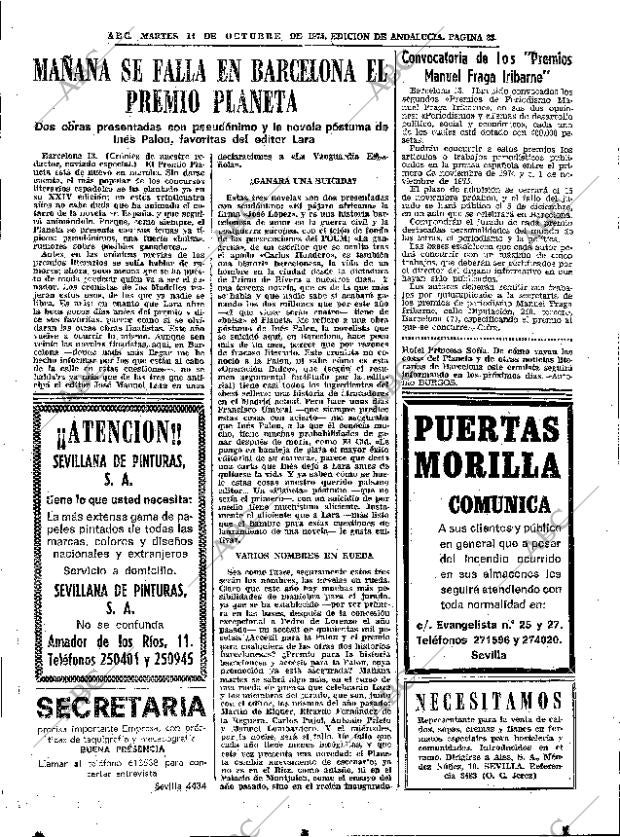 ABC SEVILLA 14-10-1975 página 33