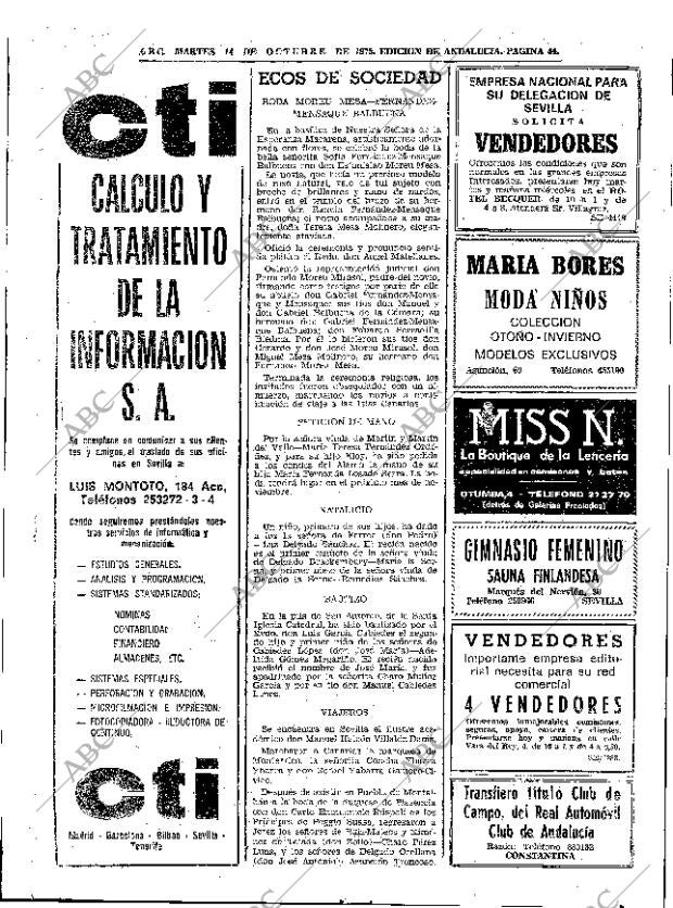 ABC SEVILLA 14-10-1975 página 44