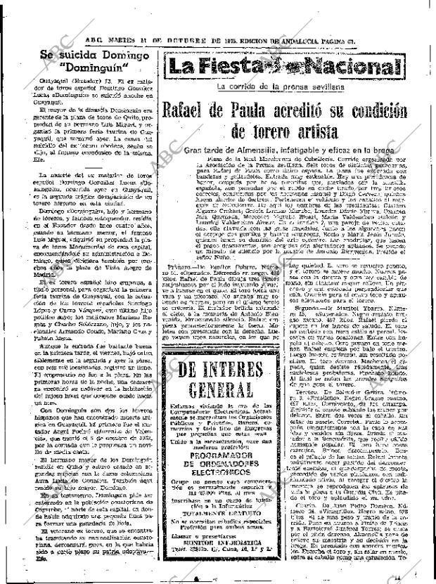 ABC SEVILLA 14-10-1975 página 67